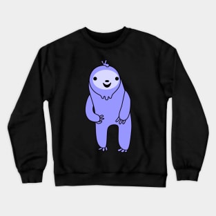 Excited Purple Sloth Crewneck Sweatshirt